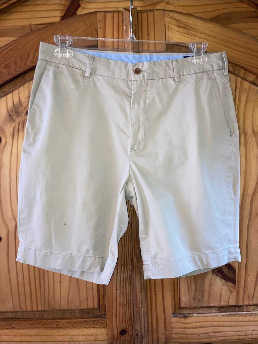 Men Polo Ralph Lauren Classic Fit tan khaki chino shorts size 34